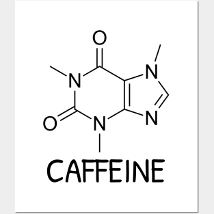 Caffeine Chemical Structure Posters and Art